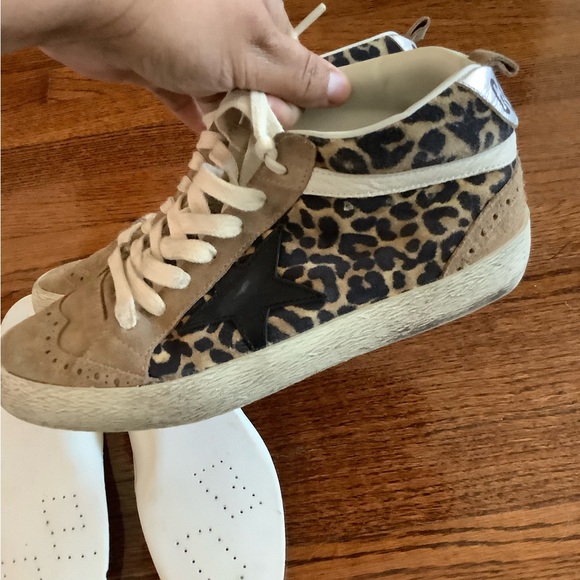 Golden Goose Mid Stars Animal Neutral Tone Print Size 36 - Picture 8 of 13